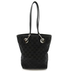 Gucci Tote Bag GG Canvas Leather Black