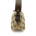 Gucci Pouch GG Canvas Leather Handbag Brown — view 5