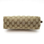 Gucci Pouch GG Canvas Leather Handbag Brown — view 6