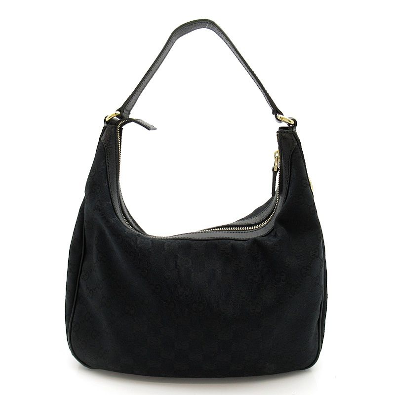Gucci GG Canvas Leather Shoulder Bag Black — view 4