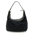 Gucci GG Canvas Leather Shoulder Bag Black