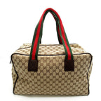 Gucci Sherry Line Boston Bag GG Canvas Leather Beige — view 4