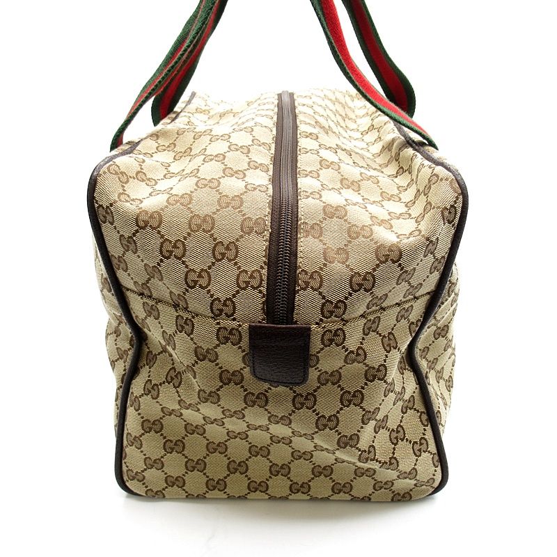 Gucci Sherry Line Boston Bag GG Canvas Leather Beige — view 5