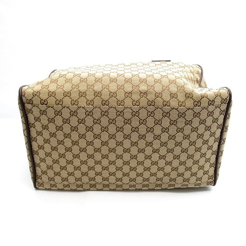 Gucci Sherry Line Boston Bag GG Canvas Leather Beige — view 6