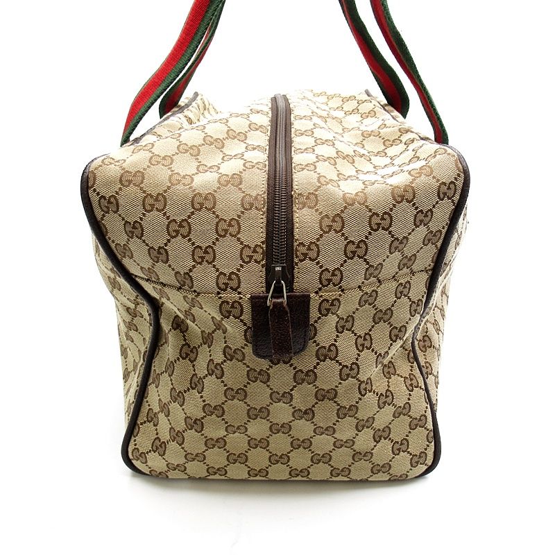 Gucci Sherry Line Boston Bag GG Canvas Leather Beige — view 3