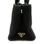 Prada Canapa Tote Bag TPM Canvas Black — view 5