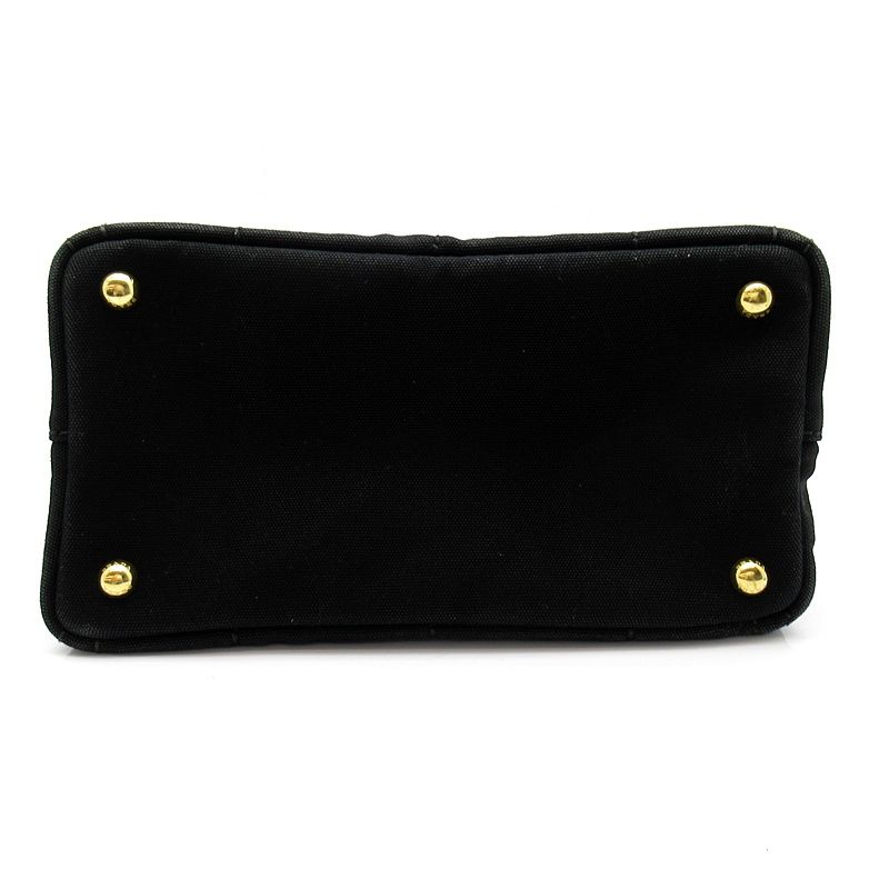 Prada Canapa Tote Bag TPM Canvas Black — view 6