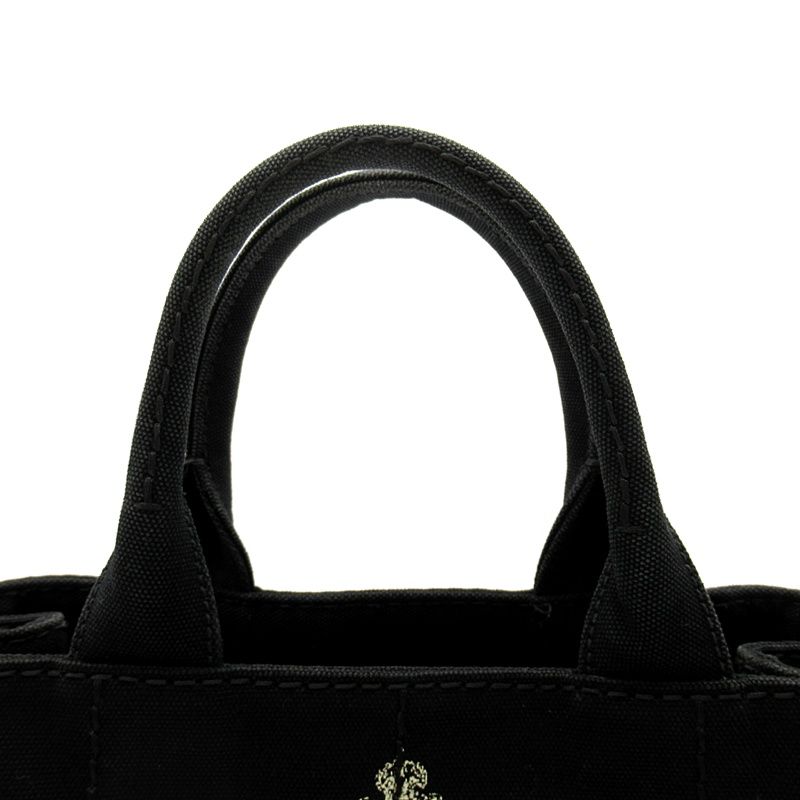 Prada Canapa Tote Bag TPM Canvas Black — view 2