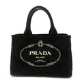 Prada Canapa Tote Bag TPM Canvas Black