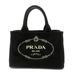 Prada Canapa Tote Bag TPM Canvas Black