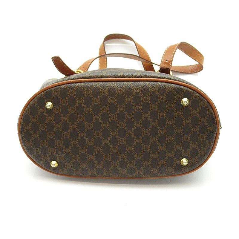 Celine Macadam Tote Bag Leather Brown — view 6