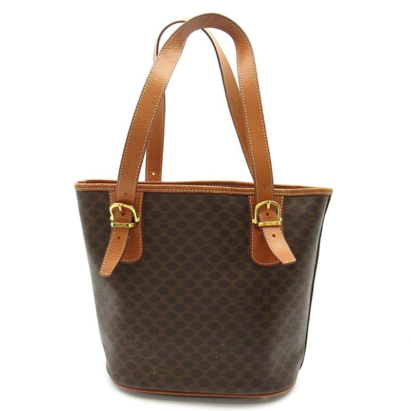 Celine Macadam Tote Bag Leather Brown — view 4