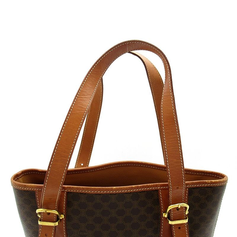 Celine Macadam Tote Bag Leather Brown — view 2