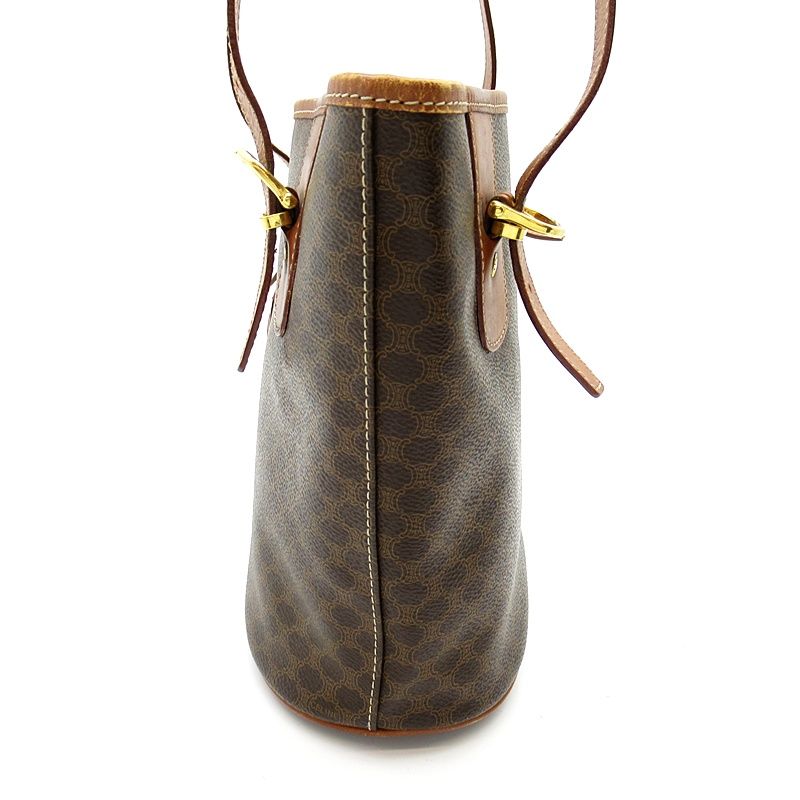 Celine Macadam Tote Bag Leather Brown — view 3