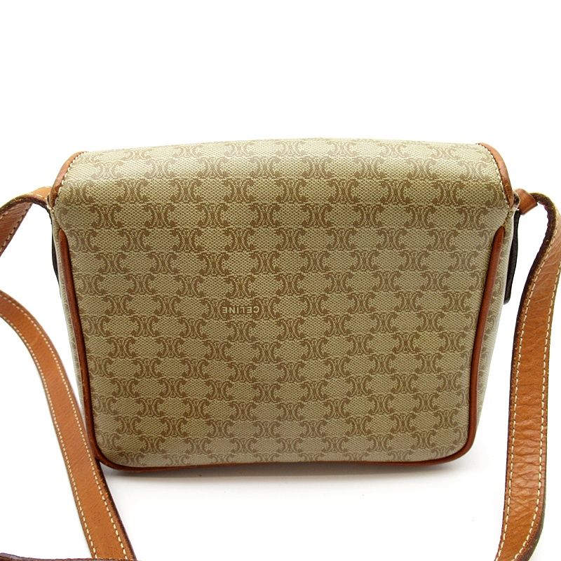Celine Macadam Shoulder Bag Leather Beige — view 4