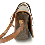 Celine Macadam Shoulder Bag Leather Brown — view 5