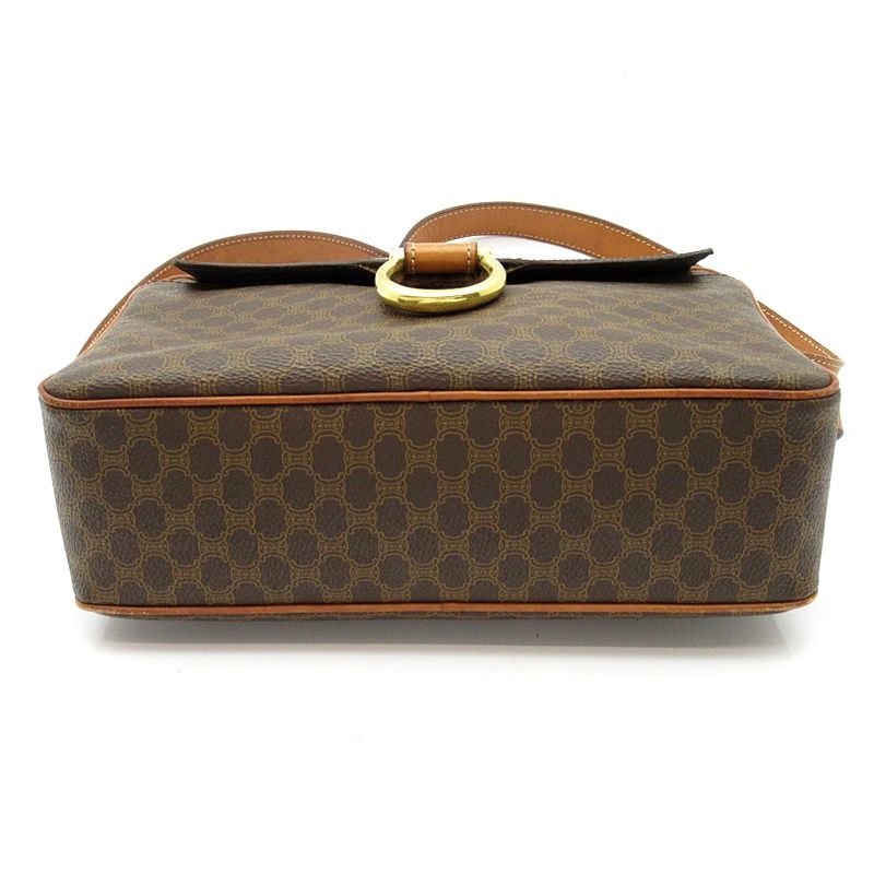 Celine Macadam Shoulder Bag Leather Brown — view 6