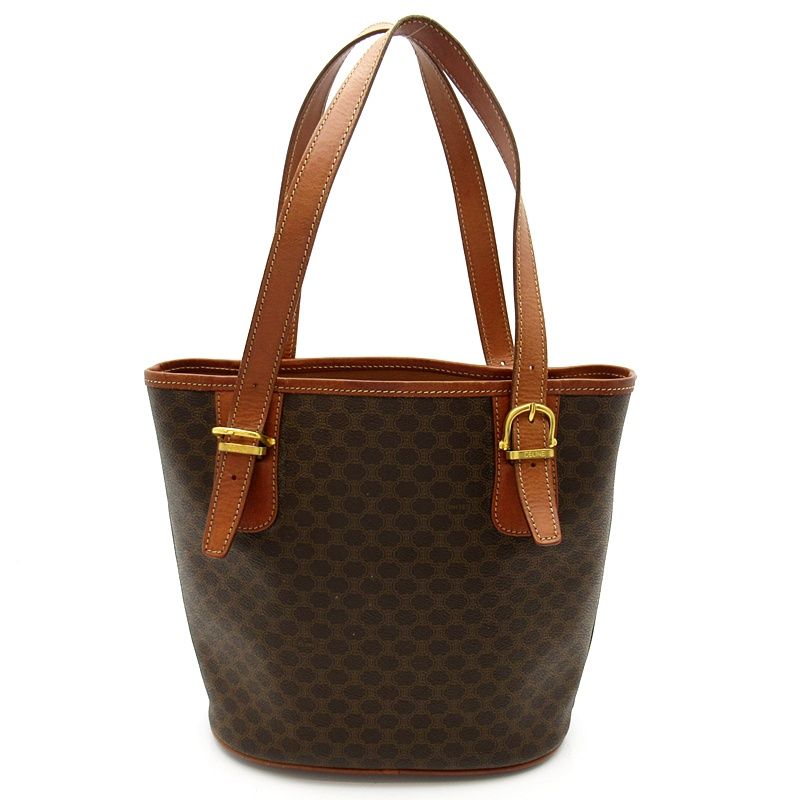 Celine Macadam Tote Bag Leather Brown — view 4