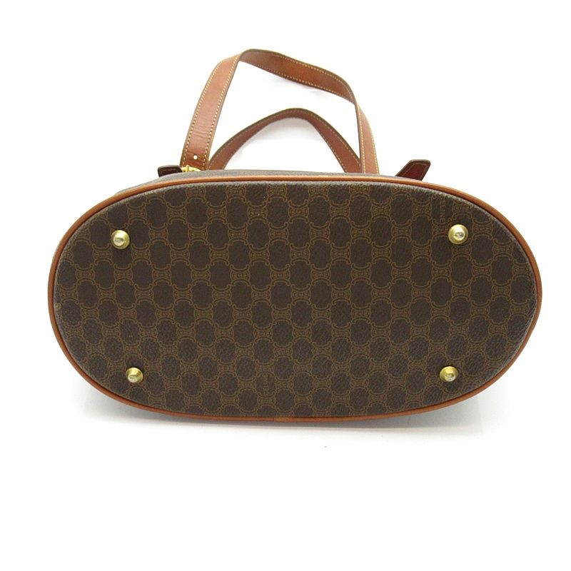 Celine Macadam Tote Bag Leather Brown — view 6