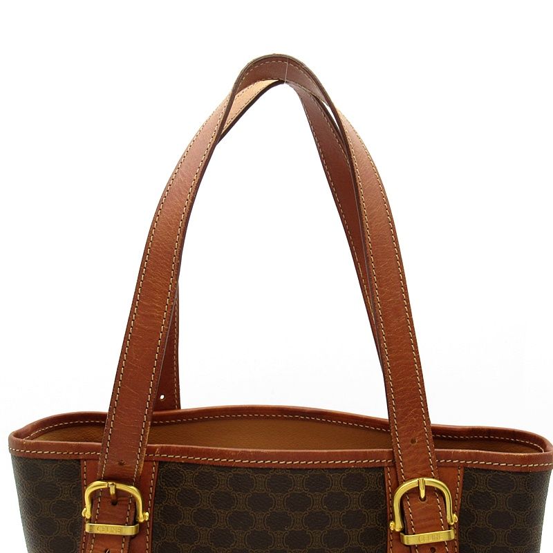 Celine Macadam Tote Bag Leather Brown — view 2