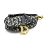 Dior Oblique Jacquard Saddlebag Mini M Canvas Leather Handbag — view 6