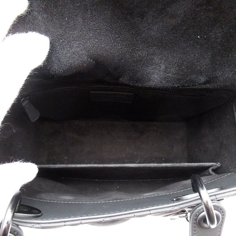 Dior Lady Dior Medium Bag Ultra Matte Calfskin Handbag — view 7
