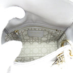 Dior Lady Dior Mini 2-Way Handbag Lambskin Gray — view 7