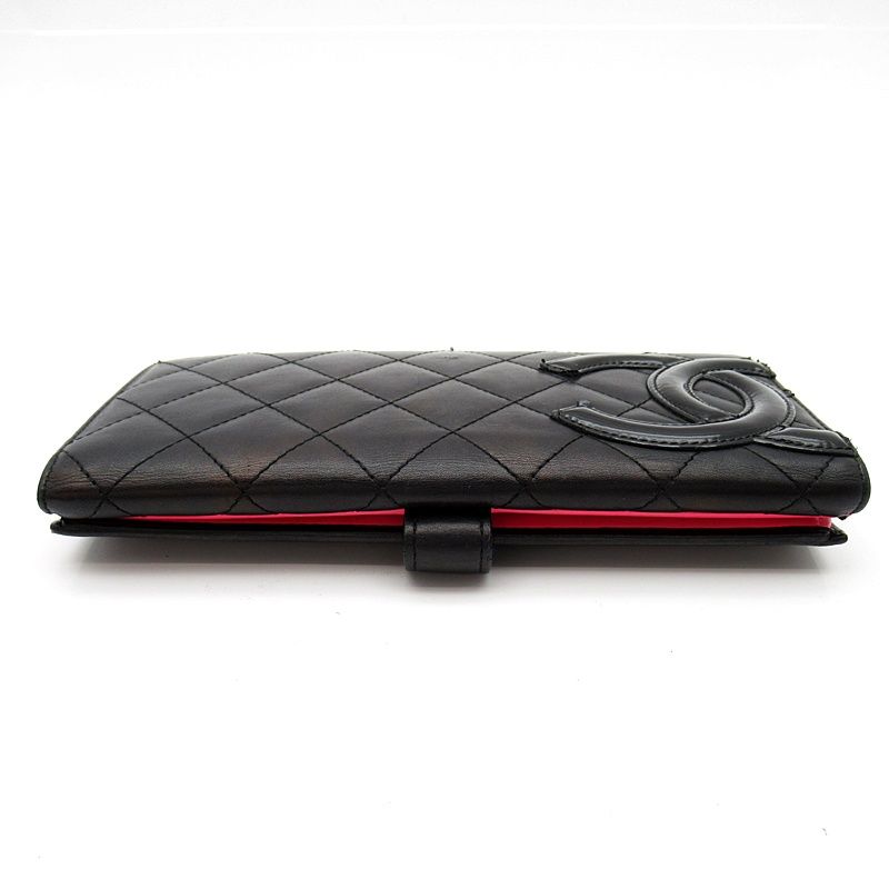 Chanel Cambon Line Bifold Wallet Calfskin Black — view 3