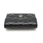 Chanel Quilted Coin Purse Patent Leather Black — view 3