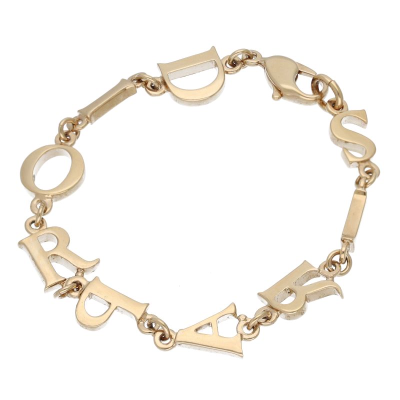 Dior Logo Charm Bracelet Brass