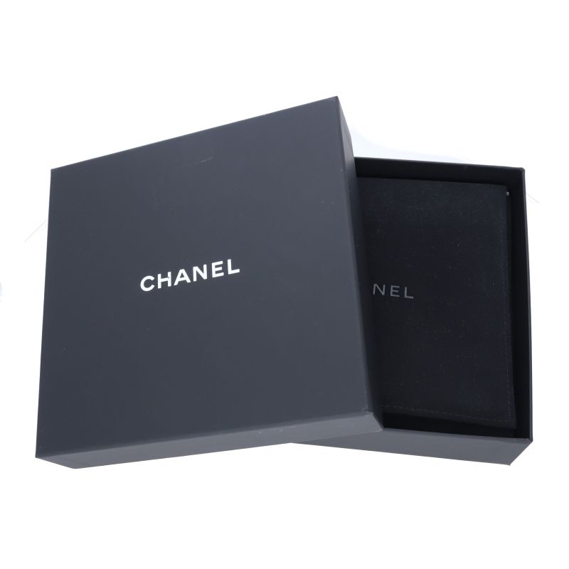 Chanel CC Logo Rhinestone Necklace Brass — view 4