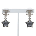 Chanel CC Logo Star Earrings Metal