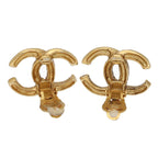 Chanel CC Logo Earrings Brass — view 2