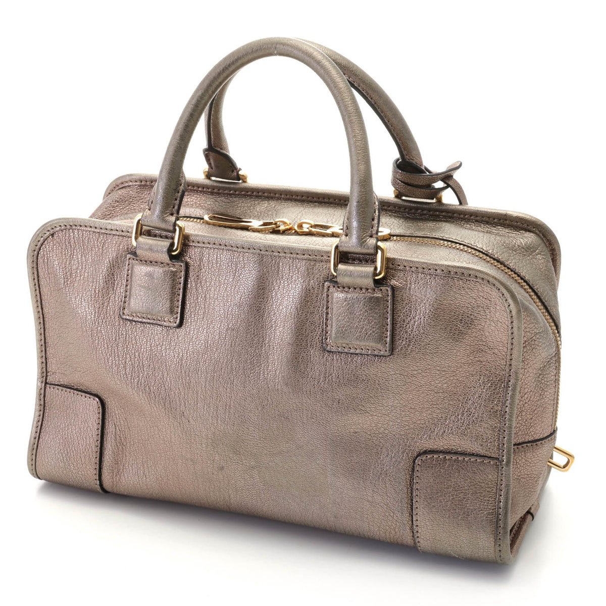 Loewe Amazona 28 Light Blanc Leather Handbag — view 2