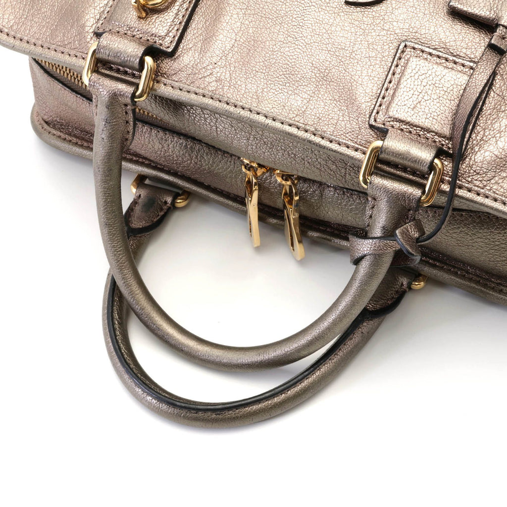 Loewe Amazona 28 Light Blanc Leather Handbag — view 4