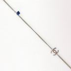 Chanel CC Logo Long Necklace Metal Silver 98P — view 4