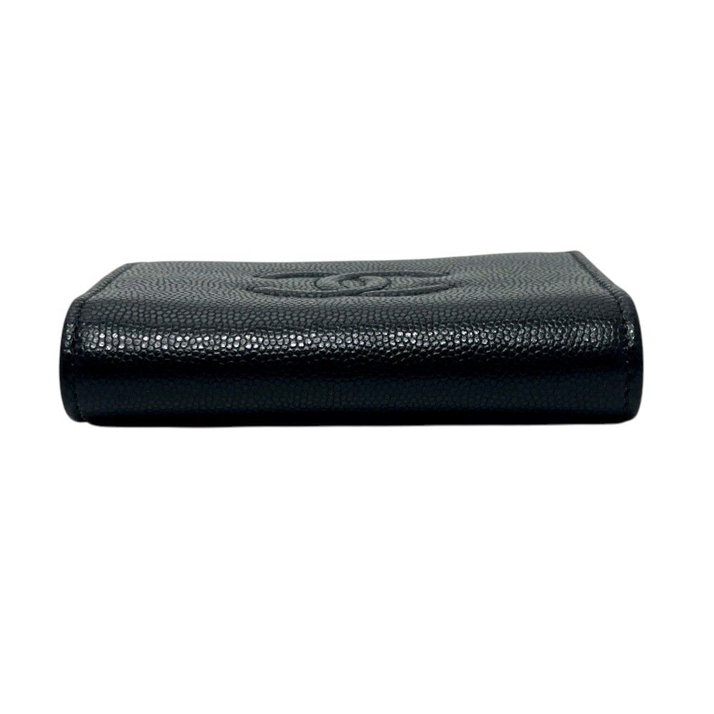 Chanel Card Case CC Logo CC Mark Caviar Leather Black — view 4