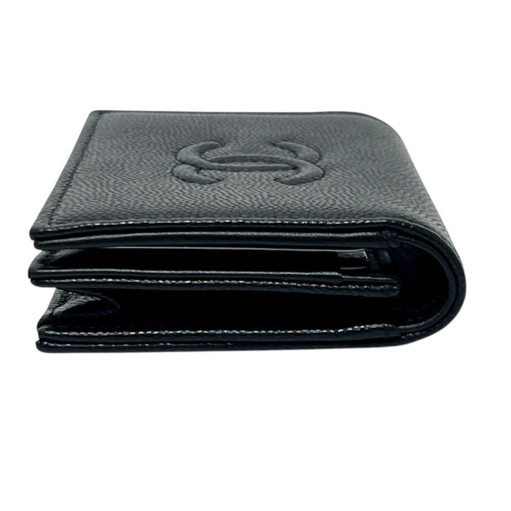 Chanel Card Case CC Logo CC Mark Caviar Leather Black — view 3