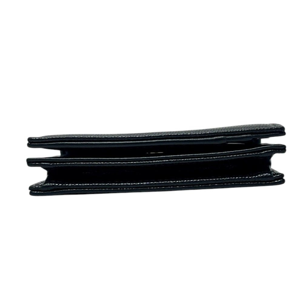 Chanel Card Case CC Logo CC Mark Caviar Leather Black — view 5