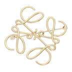 Loewe Anagram Brooch Brass