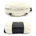 Fendi Onigiri White Shearling Sheepfur Leather Mini Shoulder Bag — view 4