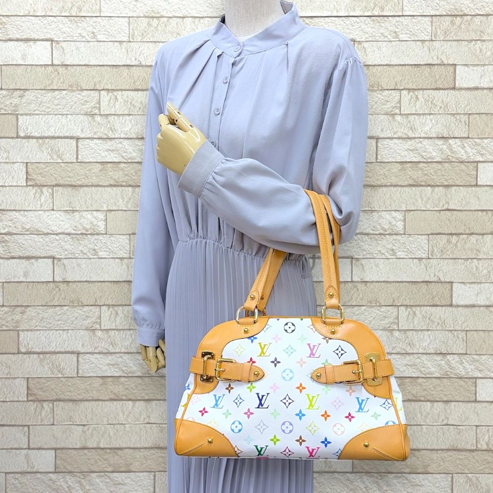 Louis Vuitton Claudia Monogram Multicolor Shoulder Bag White — view 2