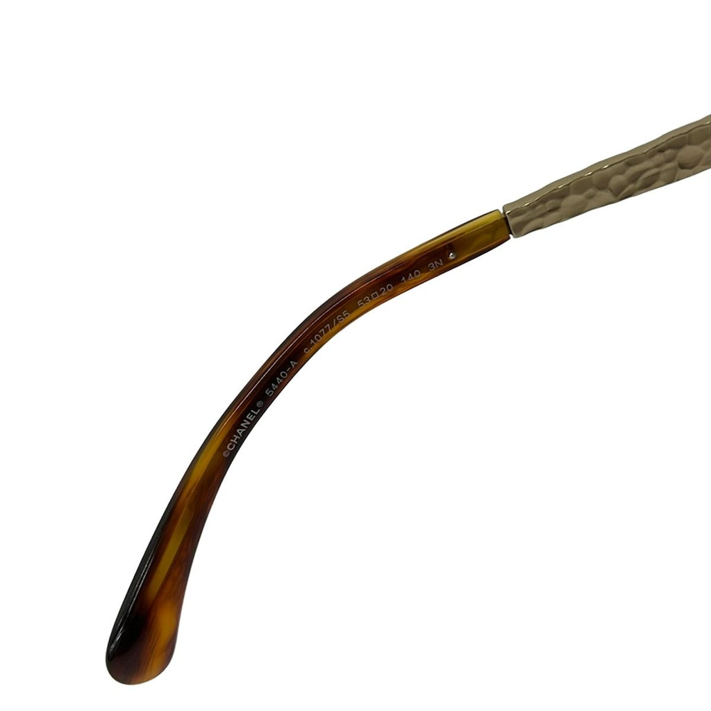 Chanel Sunglasses Dark Brown Gold Eyewear — view 4