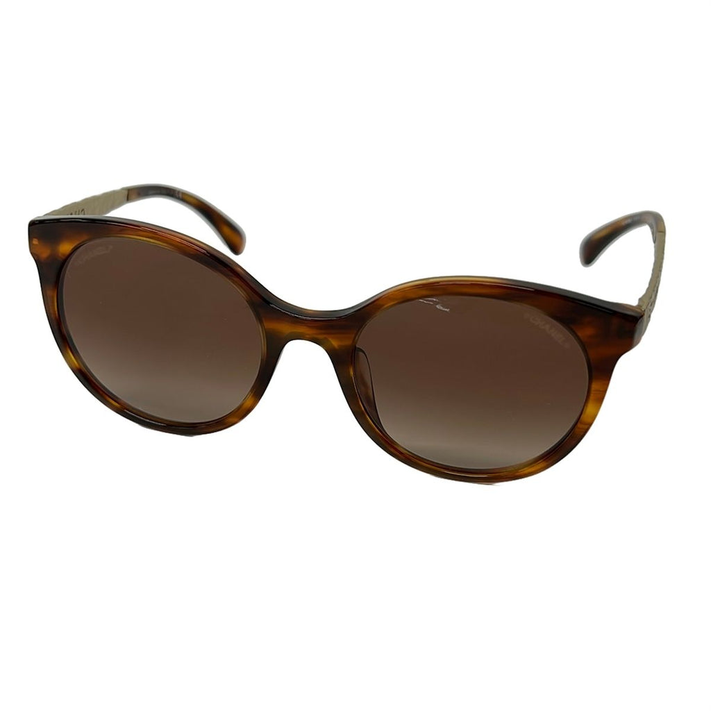 Chanel Sunglasses Dark Brown Gold Eyewear