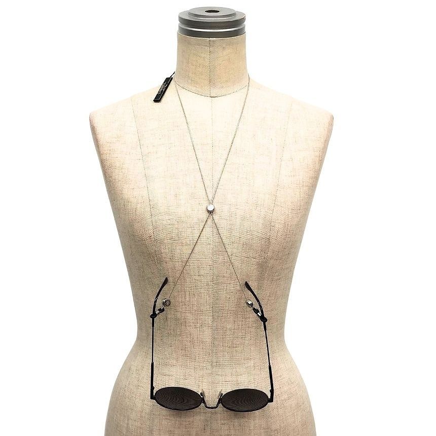 Chanel Glass Cord Chain Strap Silver — view 4