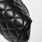 Chanel Clutch Quilted Black Lambskin Silver — view 8