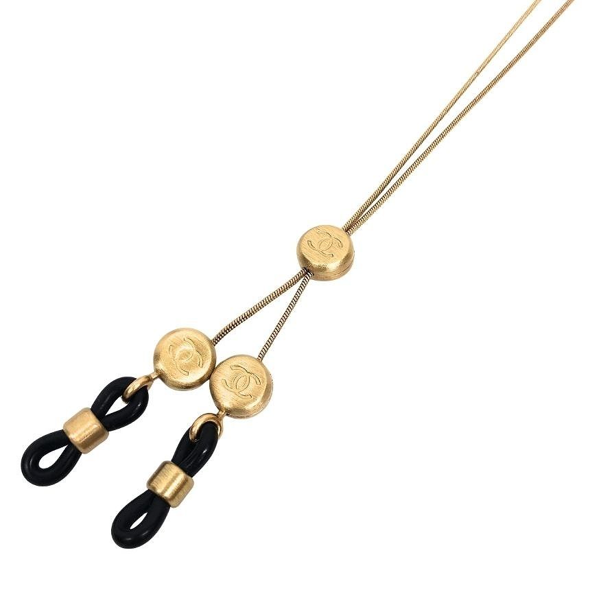 Chanel Glass Cord Chain Strap Gold — view 2