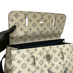 Louis Vuitton Monogram Savannah Steamer Leather Backpack Navy White — view 8