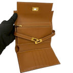 Hermes Kelly Wallet Medium Veau Epsom Trifold Gold Brown — view 7