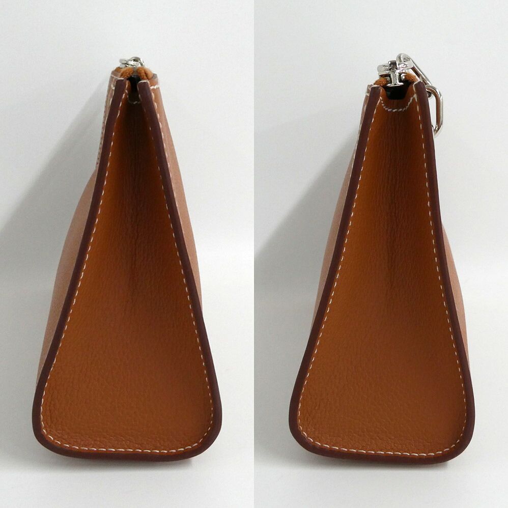 Hermes Pouch Zipengo PM Chaine D'ancre Gold Evercolor Silver — view 4